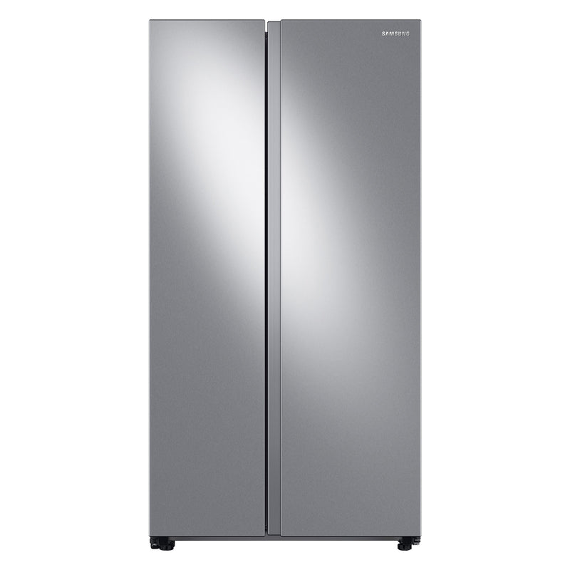 Samsung Bespoke AI 23-cu ft Counter-Depth 36-in Wide Side-by-Side Refrigerator Smart Compatible with Ice Maker with Ice Dispenser ( Fingerprint Resistant Stainless Steel )
