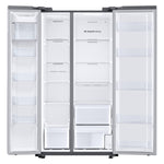 Samsung Bespoke AI 23-cu ft Counter-Depth 36-in Wide Side-by-Side Refrigerator Smart Compatible with Ice Maker with Ice Dispenser ( Fingerprint Resistant Stainless Steel )