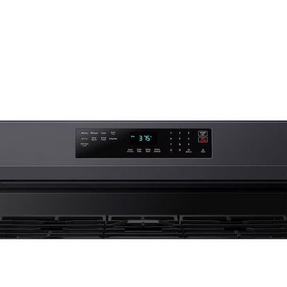 Samsung 30-in 5 Burners 6-cu ft Self-cleaning Air Fry Convection Oven Freestanding Natural Gas Range (Fingerprint Resistant Black Stainless Steel), NX60A6511SG/AA *BD