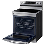 Samsung 30-in Glass Top 5 burners 6.3-cu ft Freestanding Electric Range ( Stainless Steel )