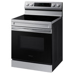 Samsung 30-in Glass Top 5 burners 6.3-cu ft Freestanding Electric Range ( Stainless Steel )