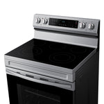 Samsung 30-in Glass Top 5 burners 6.3-cu ft Freestanding Electric Range ( Stainless Steel )