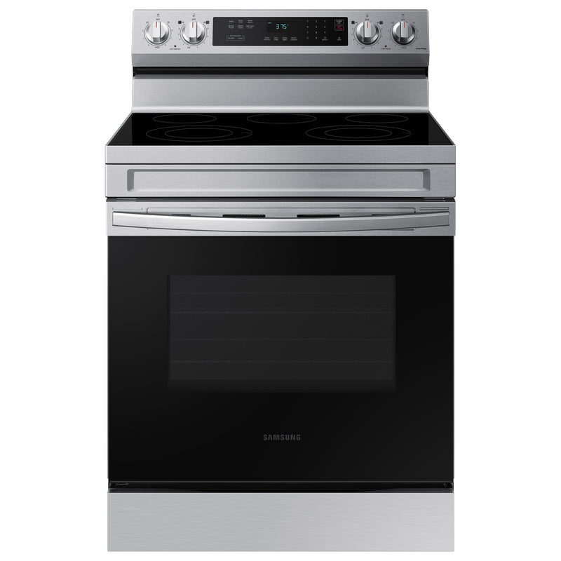 Samsung 30-in Glass Top 5 burners 6.3-cu ft Freestanding Electric Range ( Stainless Steel )