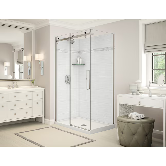 MAAX Utile 48-in W x 1.12-in D x 80.88 H Origin Arctik 1-Piece Direct to Stud Alcove Shower Back Wall Panel, 103411-300-524-800  #805758 *JR2509, Retail: $1,076.00, FINAL PRICE: $ + TAX
