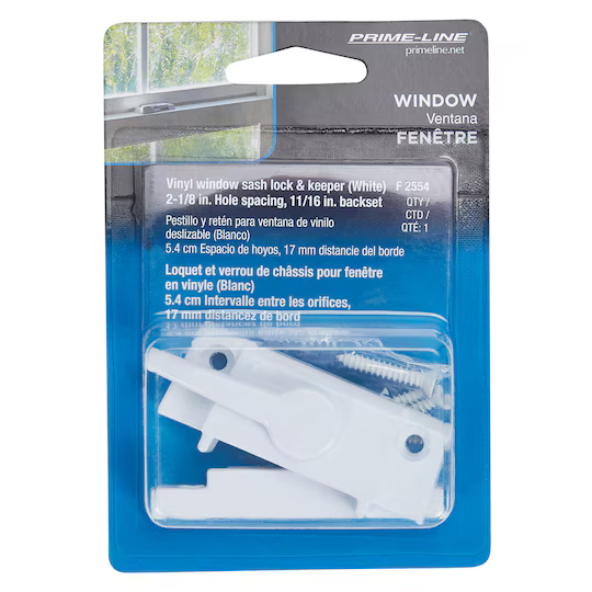Prime-Line 2.125-in White Die-cast Window Lock, F 2554 *HD2509, Retail: $6.98, FINAL PRICE: $1.99 + TAX