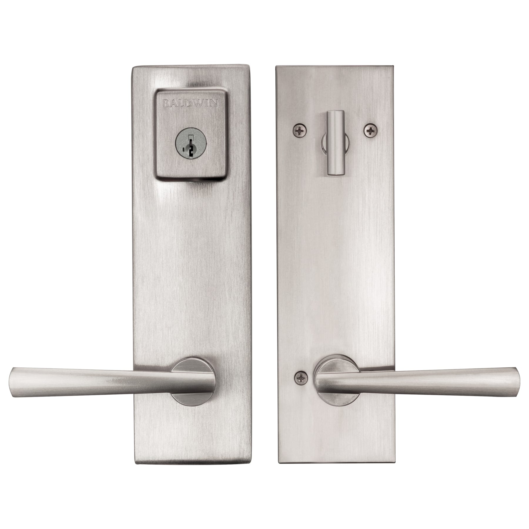 Exterior Single-Cylinder Deadbolt and Keyed Entry Door Handleset ft. SmartKey Security