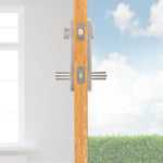 Exterior Single-Cylinder Deadbolt and Keyed Entry Door Handleset ft. SmartKey Security