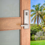 Exterior Single-Cylinder Deadbolt and Keyed Entry Door Handleset ft. SmartKey Security