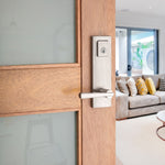 Exterior Single-Cylinder Deadbolt and Keyed Entry Door Handleset ft. SmartKey Security