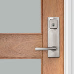 Exterior Single-Cylinder Deadbolt and Keyed Entry Door Handleset ft. SmartKey Security