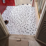 Adelaide Black Hexagon 10x12 Matte Porcelain Mesh-Mounted Mosaic Tile, SMOT-PT-ADELHEX-1HEXM, 12.45sf, 15 pcs, 6mm, 30 lbs, FINAL PRICE: $3.99/pc, $59.85/box + Tax