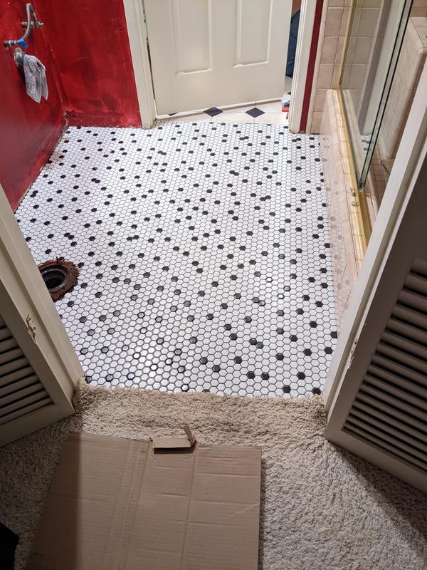 Adelaide Black Hexagon 10x12 Matte Porcelain Mesh-Mounted Mosaic Tile, SMOT-PT-ADELHEX-1HEXM, 12.45sf, 15 pcs, 6mm, 30 lbs, FINAL PRICE: $3.99/pc, $59.85/box + Tax