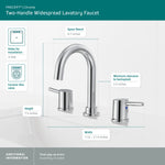Precept Two Handle Widespread Bath Faucet