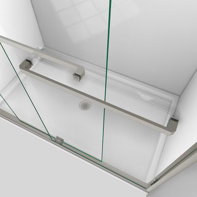 DreamLine Encore Brushed Nickel 56-in to 60-in W x 58.0-Inches H Semi-frameless Bypass Sliding Bathtub door, HD2305, SHDR-1660580
