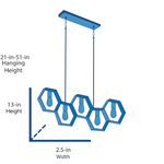 Quoizel Bismarck 5-Light Earth Black Modern/Contemporary Linear Large Hanging Kitchen Island Light, BSK540EK *JR2509, Retail: $549.99, FINAL PRICE: $249.99 + TAX