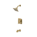 Alpine Reserve Chesler Brushed Gold 1-handle Single function 3.54-in Square Bathtub and Shower Faucet with Valve, 873X-724408 #3808610 *HD2507, Retail: $119.00, FINAL PRICE: $79.99 + TAX
