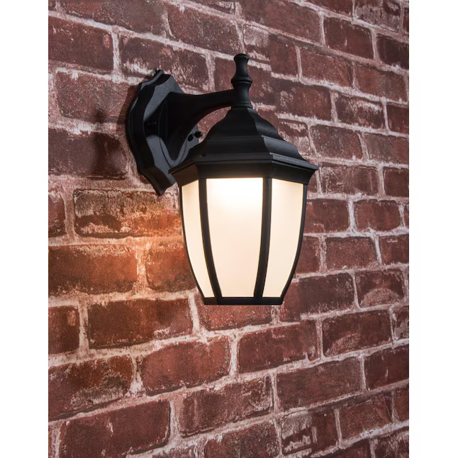 Project Source 2-Pack 11.41-in H Black Integrated LED Outdoor Wall Light, 5290201012 1479183, MSRP: $49.98, FINAL: