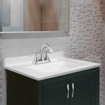 Design House Camilla 25-in Solid White Cultured Marble Single Sink 4-in Centerset Faucet Mount Bathroom Vanity Top