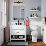 allen + roth Harlow Matte Black Widespread 2-handle WaterSense High-arc Residential Handle Bathroom Sink Faucet with Drain, 67693W-617001, #1102764, MSRP: $99.00, FINAL PRICE: $59.99 + TAX
