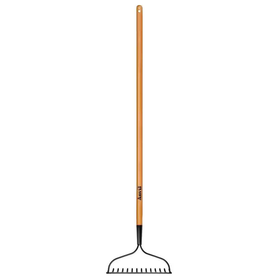 Anvil 47 in. L Wood Handle 14-Tines Garden Bow Rake 77105-943, (FB075) MSRP: 14.98 - FINAL: