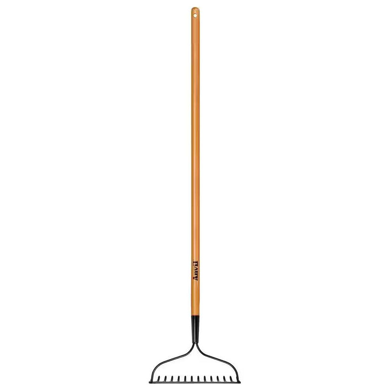Anvil 47 in. L Wood Handle 14-Tines Garden Bow Rake 77105-943, (FB075) MSRP: 14.98 - FINAL: