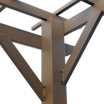 Style Selections 10-ft W x 14-ft L x 7-ft 6-in H Brown Metal Freestanding Pergola