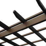 Style Selections 10-ft W x 14-ft L x 7-ft 6-in H Brown Metal Freestanding Pergola