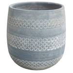 Alpine Reserve Round 11.02-in W x 11.02-in H Blue Ceramic Indoor/Outdoor Planter, LT90047M 4103777 *JR2407, MSRP: $49.98, Final Price: $29.99 +Tax