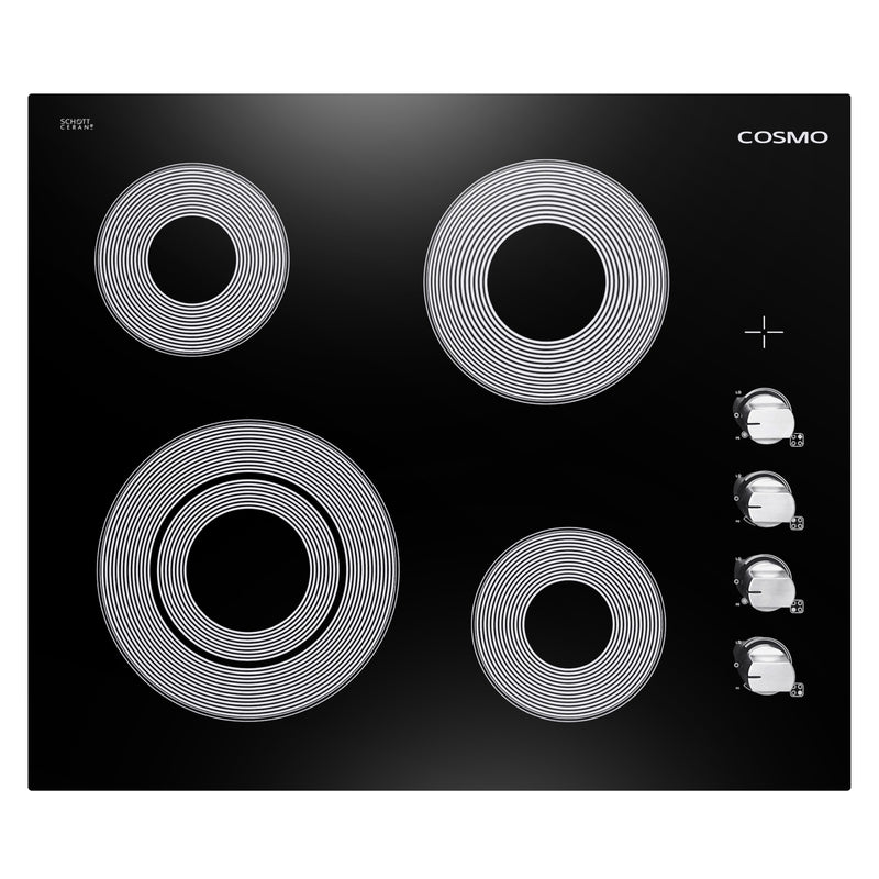 Cosmo 244Ecc 24-in 4 burners Smooth surface Stainless steel Electric Cooktop