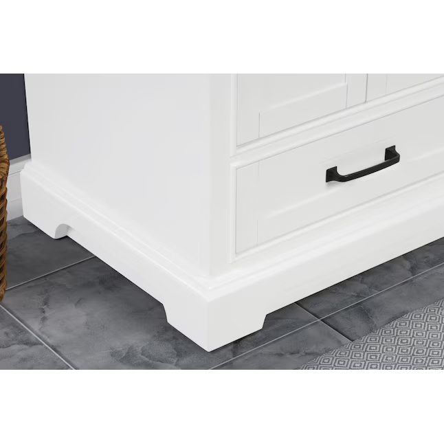 Alpine Reserve St. John 60-in Carrara White Undermount Double Sink Bathroom Vanity with White Natural Marble Top, BV-6510O-60  #2694629 *HD2509, Retail: $1,399.00, FINAL PRICE: $899.99 + TAX