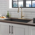 Delta Emmeline Single Handle Pull-Down Kitchen Faucet in Lumicoat Champagne Bronze, 9182-CZ-PR-DST, MRSP: $928, FINAL PRICE: $ + TAX