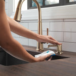 Delta Emmeline Single Handle Pull-Down Kitchen Faucet in Lumicoat Champagne Bronze, 9182-CZ-PR-DST, MRSP: $928, FINAL PRICE: $ + TAX