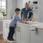 Delta Emmeline Single Handle Pull-Down Kitchen Faucet in Lumicoat Champagne Bronze, 9182-CZ-PR-DST, MRSP: $928, FINAL PRICE: $ + TAX