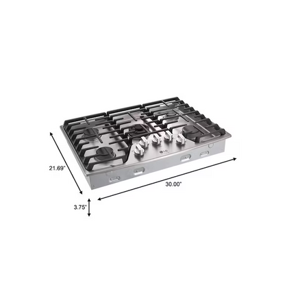 LG Studio 30-in 5 Burners Stainless Steel Gas Cooktop