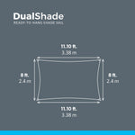 Coolaroo Ready to Hang DualShade 8-ft x 11-ft Santorini Shade sail, RETAIL: $49.98, FINAL PRICE: $27.99