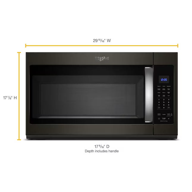 Whirlpool 1.9-cu ft Over-the-Range Microwave with Sensor Cooking ( Fingerprint Resistant Black Stainless )