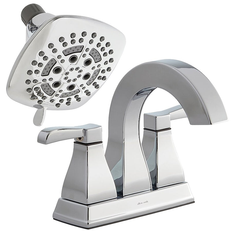 Alpine Reserve Marchele Chrome 4.53-in Square Dual/Combo High Pressure Shower Head 1.2 GPM