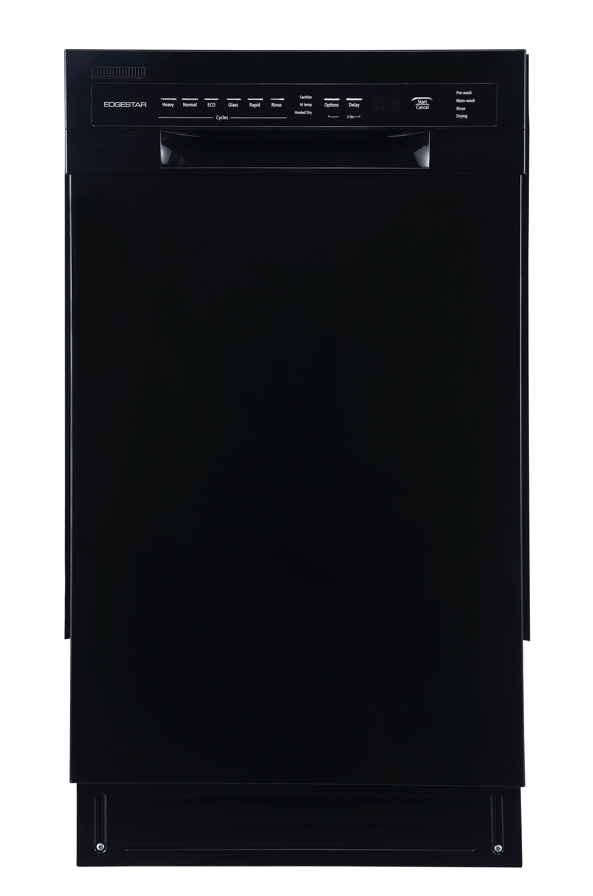 EdgeStar 18-in Front Control Built-in Dishwasher ( Black ) 52-Decibel