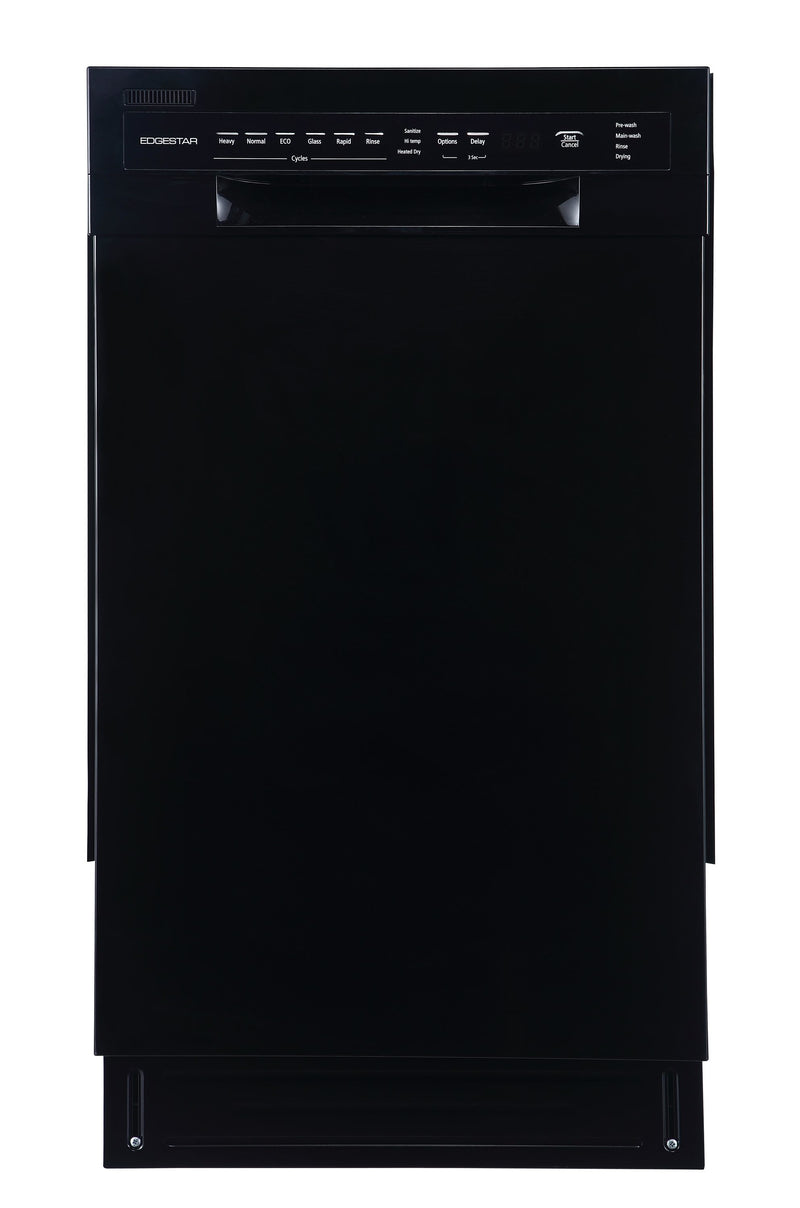 EdgeStar 18-in Front Control Built-in Dishwasher ( Black ) 52-Decibel