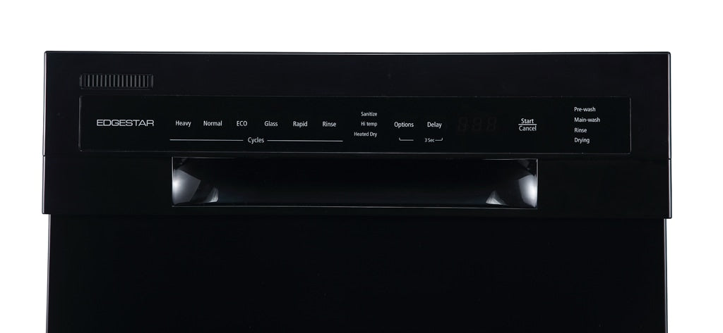 EdgeStar 18-in Front Control Built-in Dishwasher ( Black ) 52-Decibel