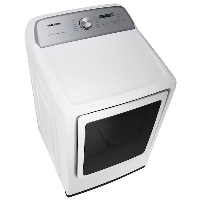 Samsung 7.4 cu. ft. Smart Electric Dryer with Steam Sanitize+ in White, DVE52A5500W/A3, Retail: $949.00, Final Price: $499.00 + Tax