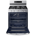 Samsung Flex Duo 30-in 5 burners 3.4-cu ft / 2.5-cu ft Air Fry Convection Oven Freestanding Double Oven Gas Range ( Fingerprint Resistant Stainless Steel )