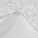 Alpine Reserve Carrara 61-in x 22-in White Natural Marble Undermount Double Sink Widespread Faucet Mount Bathroom Vanity Top