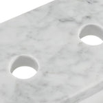 Alpine Reserve Carrara 61-in x 22-in White Natural Marble Undermount Double Sink Widespread Faucet Mount Bathroom Vanity Top