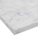 Alpine Reserve Carrara 61-in x 22-in White Natural Marble Undermount Double Sink Widespread Faucet Mount Bathroom Vanity Top