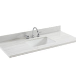 allen + roth Dolomiti Bianco 49-in White Sintered Stone Undermount Single Sink Widespread Faucet Mount Bathroom Vanity Top