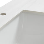 Alpine Reserve Dolomiti Bianco 37-in White Sintered Stone Undermount Single Sink Widespread Faucet Mount Bathroom Vanity Top