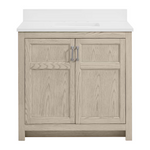 Alpine Reserve Watson 36-in Sandstorm Oak Undermount Single Sink Bathroom Vanity with White Engineered Stone Top, 1954VA-36-279-901-UM, [FB255], FINAL PRICE: $599.99 + Tax