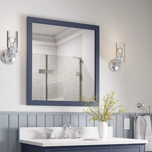 Alpine Reserve Brookview 28-in x 30-in Royal Navy Bathroom Vanity Mirror, 1789MR-28-323, FINAL PRICE: $49.99 + Tax