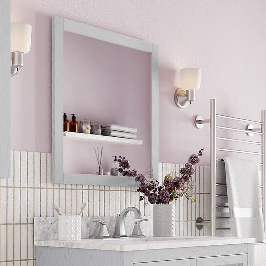 Alpine Reserve Watson 28-in x 30-in Pebble Oak Bathroom Vanity Mirror, 1954MR-28-291, FINAL PRICE: $49.99 + Tax